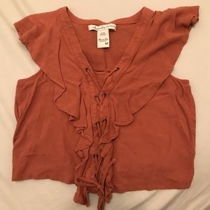 American Rag Ruffle Crop Top